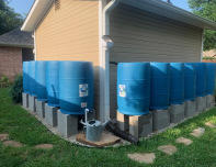 Two sets of Rain Barrels